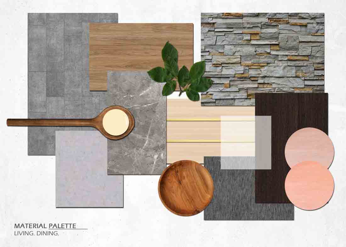 5-Rm HDB Living, Dining – material
